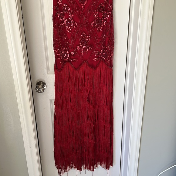 NWT Babeyond red flapper gown - Picture 7 of 11